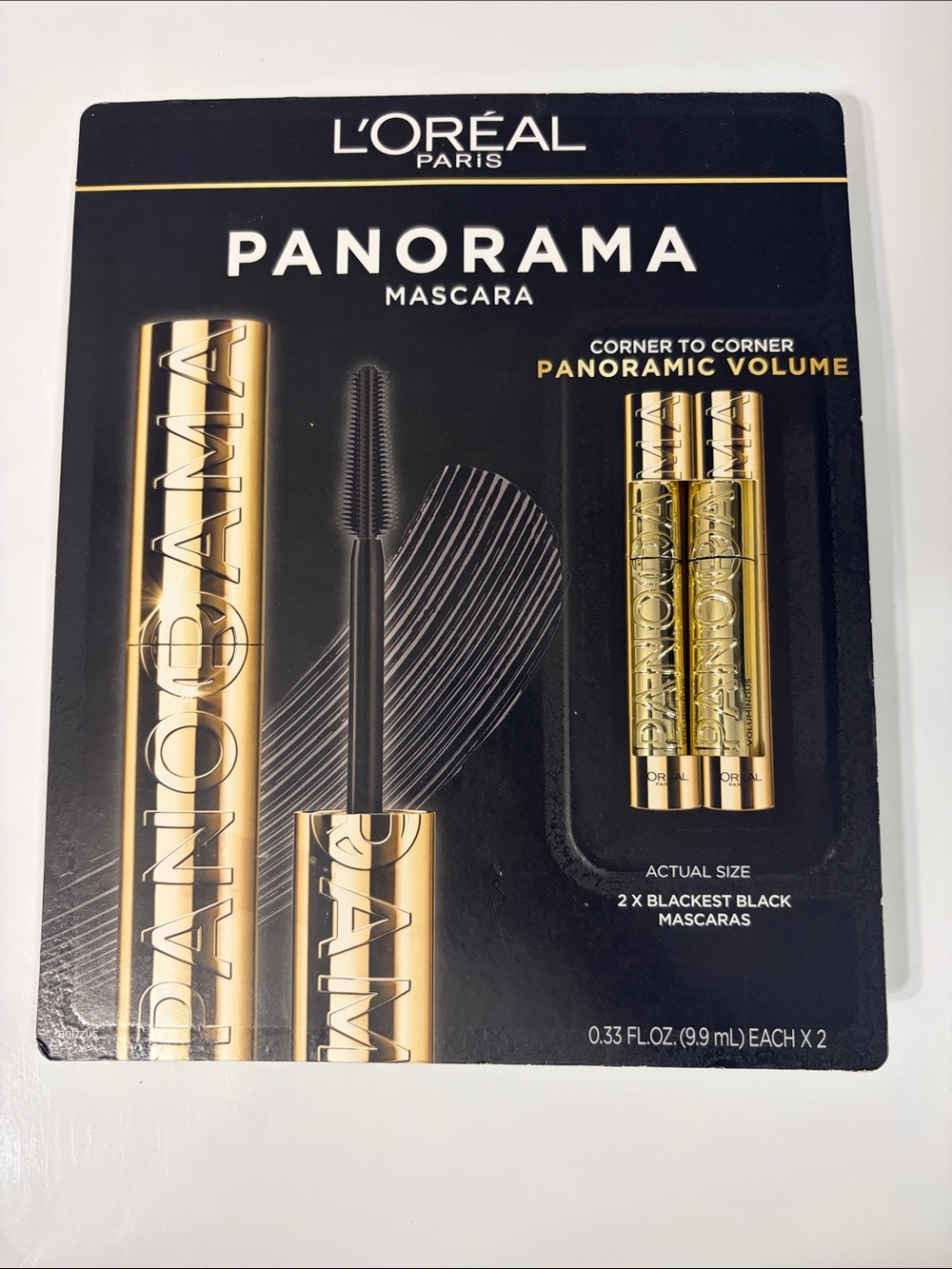 L’Oreal Voluminous Panorama Mascara Duo Pack (Blackest Black)